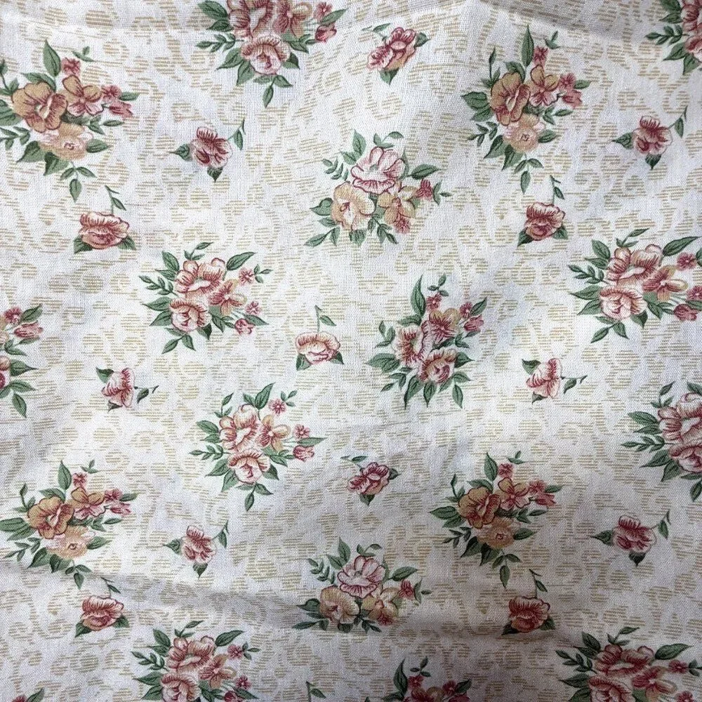 Cute Vintage Floral Curtains 2 Panels Cottagecore Lace Farmhouse Drapes